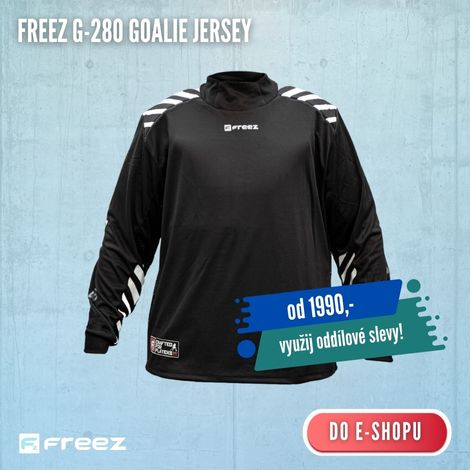 Brankářský florbalový dres FREEZ G-280 GOALIE SHIRT black