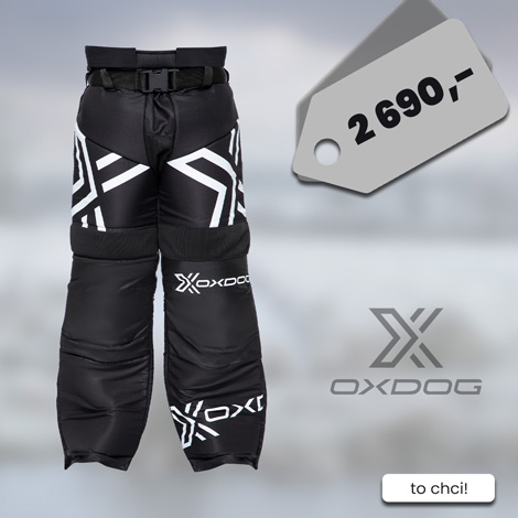 Brankářské florbalové kalhoty OXDOG XGUARD GOALIE PANTS JR black/white
