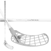 Florbalová hokejka UNIHOC ICONIC SUPERSKIN PRO 27 white/silver 100cm R