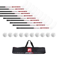 florbalový set  pro školy SPIKE 32 - červené SPIKE 32 - 90cm