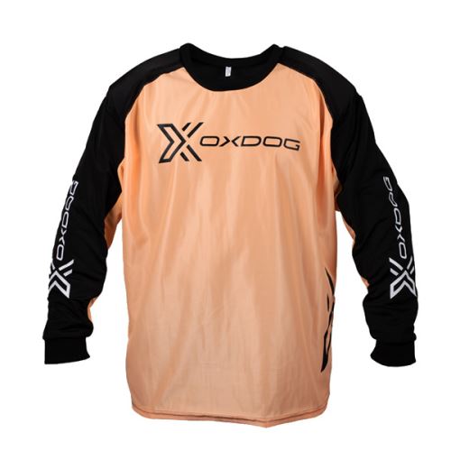 Brankářský florbalový dres OXDOG XGUARD GOALIE SHIRT apricot/black, padding