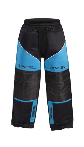 EXEL TORNADO GOALIE PANTS black/blue 150 - Brankářské kalhoty