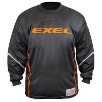 Brankářský florbalový dres EXEL S100 GOALIE JERSEY black/orange S