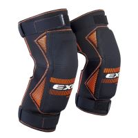 Brankářské florbalové chrániče kolen EXEL S100 KNEE GUARD senior black/orange XL