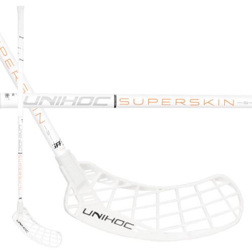 UNIHOC Epic SuperSkin PRO 29 white/orange - florbalová hůl