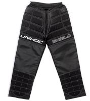 Brankářské florbalové kalhoty UNIHOC GOALIE PANTS SHIELD black/white 130cl