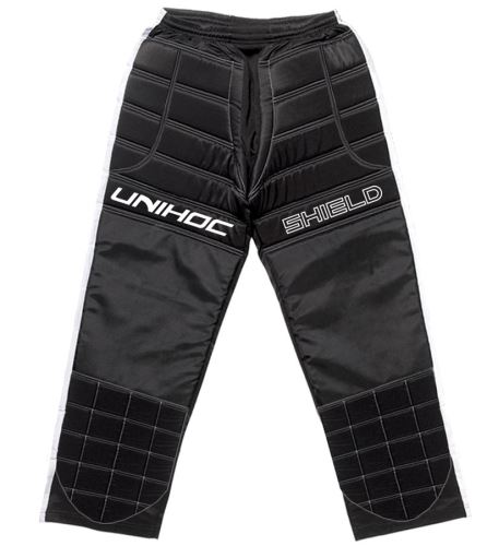 Brankářské florbalové kalhoty UNIHOC GOALIE PANTS SHIELD black/white senior