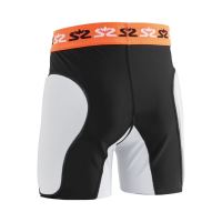 SALMING E-Series Protective Shorts White/Orange XXL - Chrániče a vesty