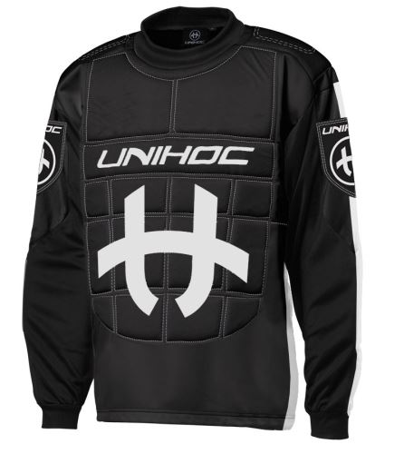 UNIHOC GOALIE SWEATER SHIELD black/white 130cl - Brankářský dres
