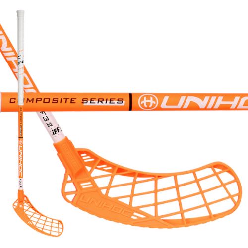 UNIHOC EPIC Composite 32 neon orange/white - florbalová hůl