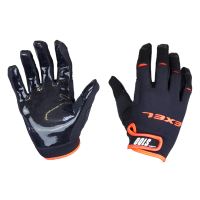 Brankářské florbalové rukavice  EXEL S100 GOALIE GLOVES SHORT black/orange 12/XXXL