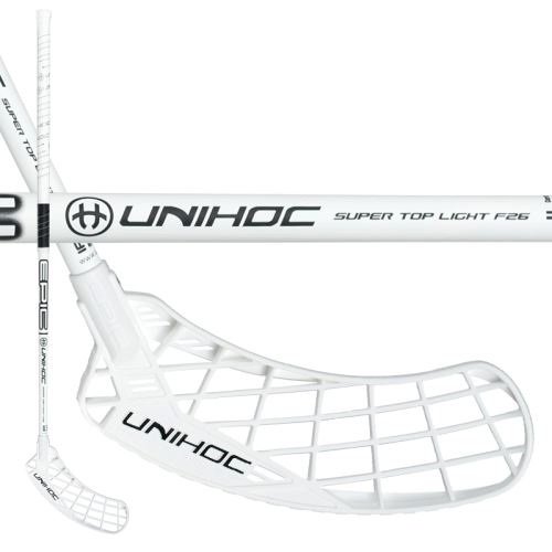 UNIHOC EPIC STL 26 white/black 100cm - florbalová hůl