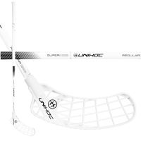 Florbalová hokejka UNIHOC ICONIC SUPERSKIN Regular 26 white/black 96cm L