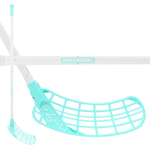 ZONE ZUPER AIR SL 29 white/turquoise 100cm - florbalová hůl