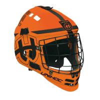 Brankářská florbalová maska UNIHOC GOALIE MASK SHIELD neon orange/black