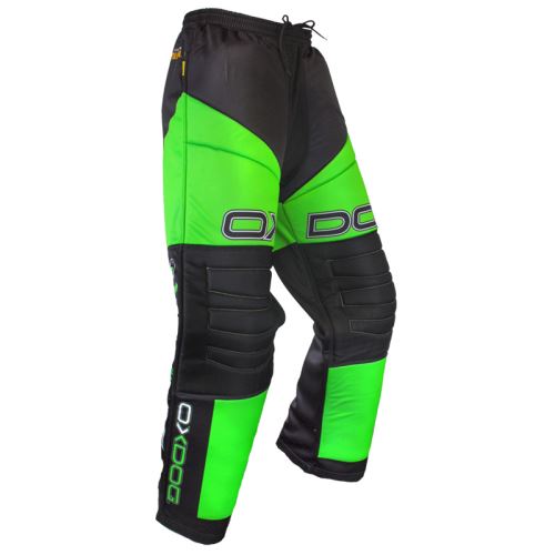 OXDOG VAPOR GOALIE PANTS black/green 110/120 - Brankářské kalhoty