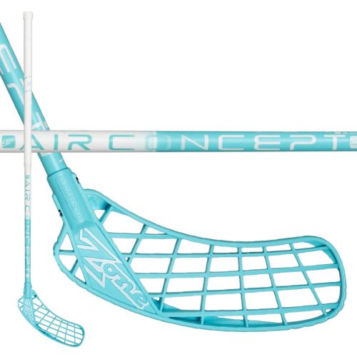 Florbalová hokejka ZONE HYPER AIR SL CURVE 2.0° 29 turq 100cm