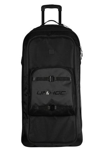 14099 Goalie bag DARK LINE large (with wheels) black FRONT 1