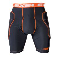 Brankářské florbalové šortky EXEL S100 PROTECTION SHORT black/orange S