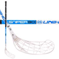 Florbalová hokejka UNIHOC Sniper 30 white/blue 104cm L