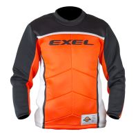 Brankářský florbalový dres EXEL S60 GOALIE JERSEY orange/black XXL