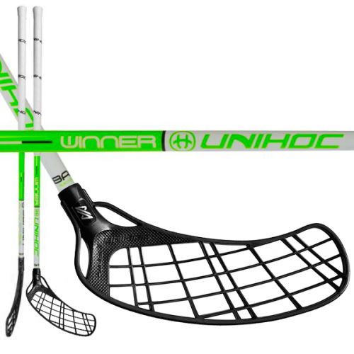 UNIHOC WINNER 35 CAVITY/INFINITY white/green 96cm - florbalová hůl